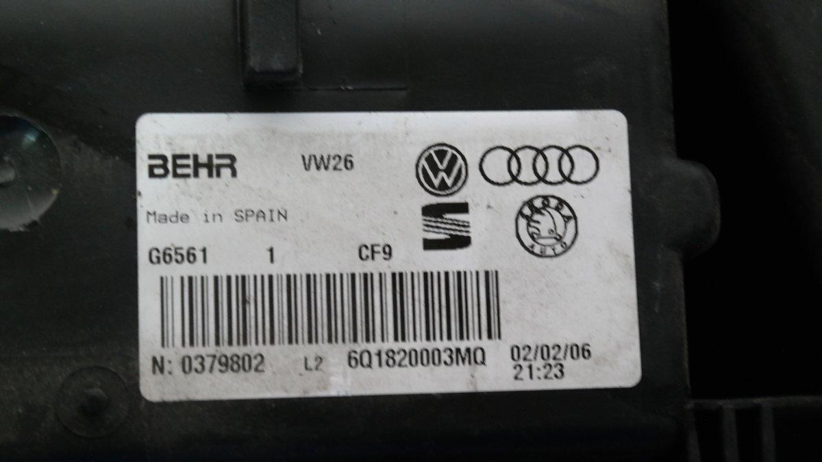 Vw polo 0379802 / 6q1820003mq convogliatore impianto di riscaldamento