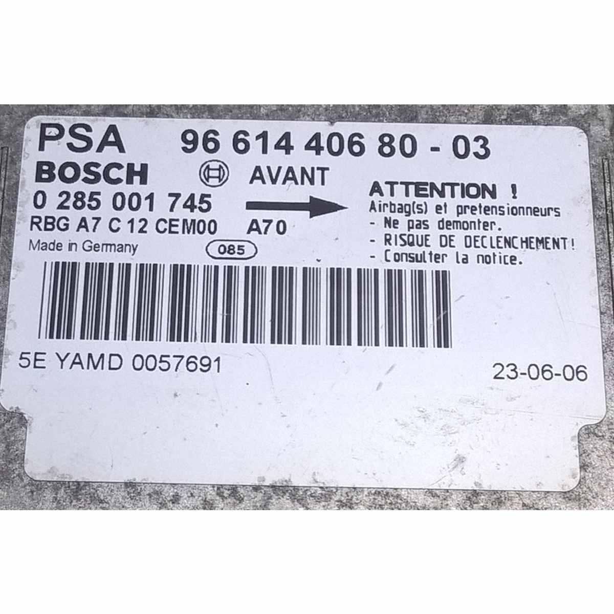 966144068003 peugeot 207 1400 hdi centralina airbag