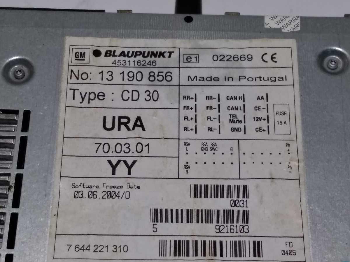 13190856YY AUTORADIO DA SCODIFICARE OPEL ASTRA <br />