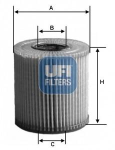 8200025862 2502200 FILTRO UFI I OLIO RENAULT 1.2 BENZINA<br />