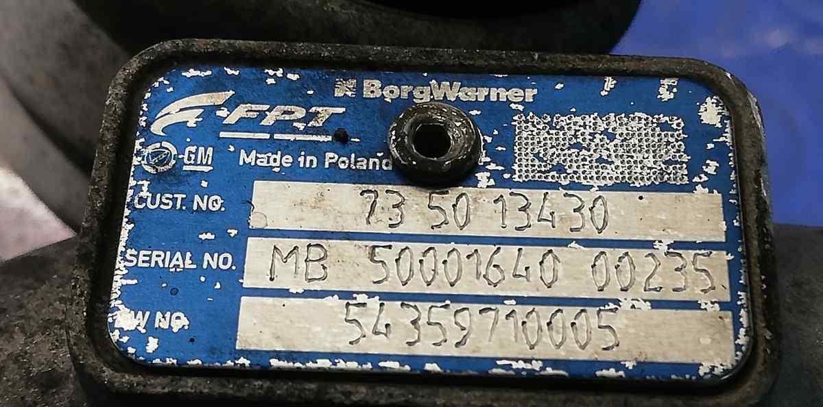 TURBINA FIAT IDEA 1.3 MJT 75CV 2006 735013430<br /><br /><br />