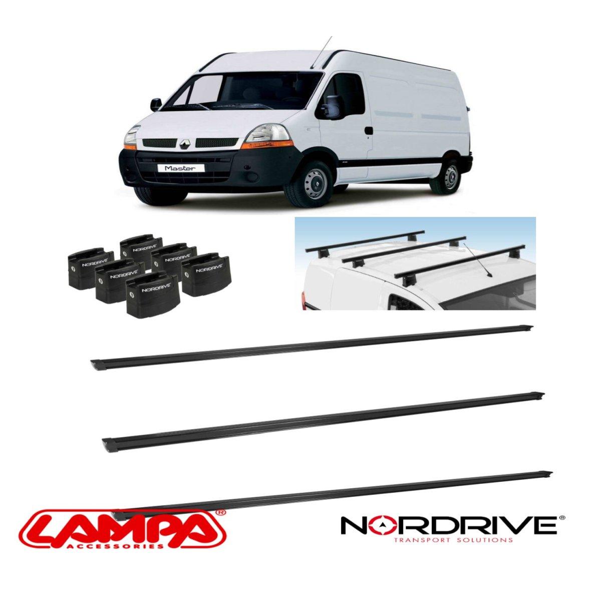 barre portatutto renault master dal 1998 al 2010 nordrive 3 barre professionali