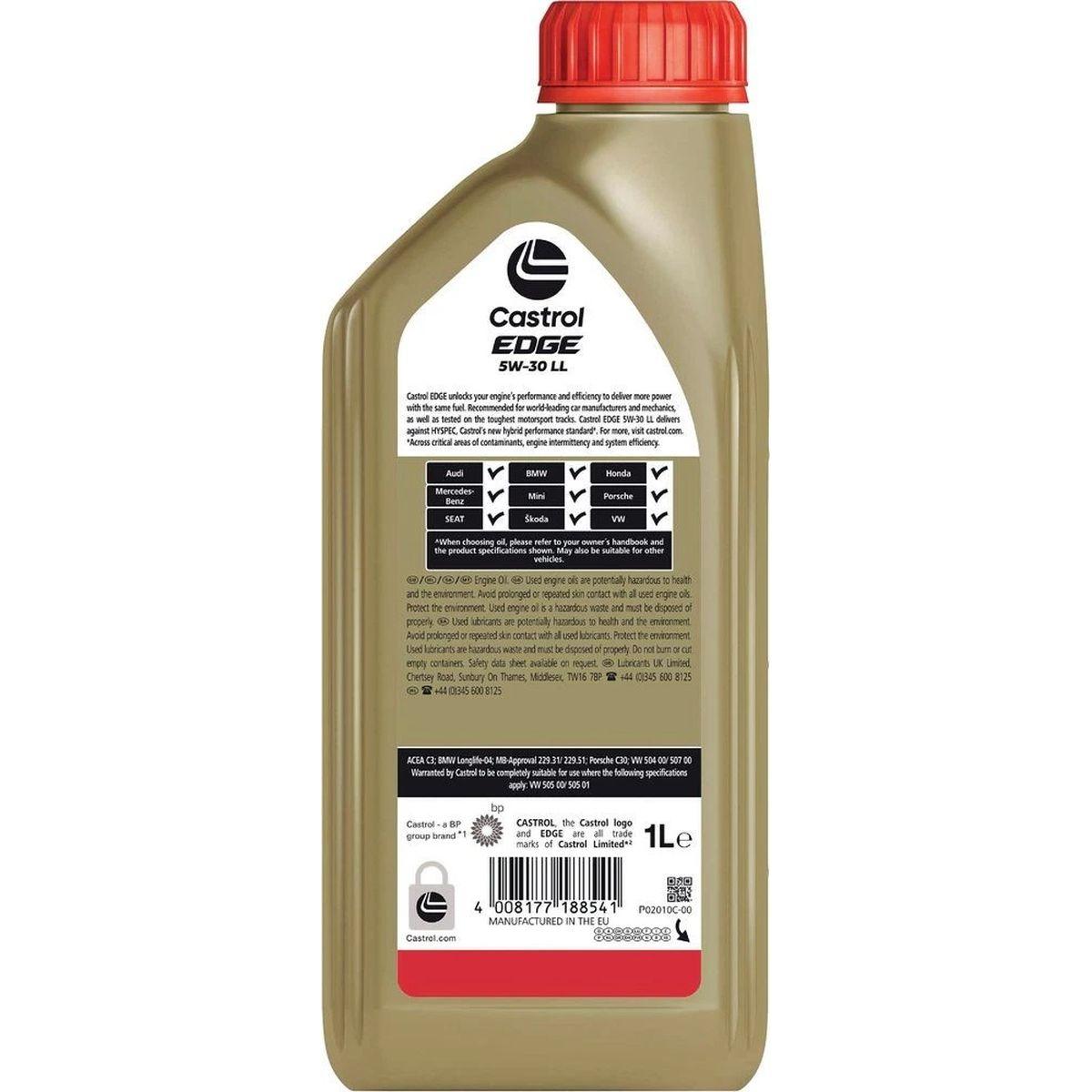 Olio motore auto lubrificante Edge 5W30 LL Long Life Titanium 5