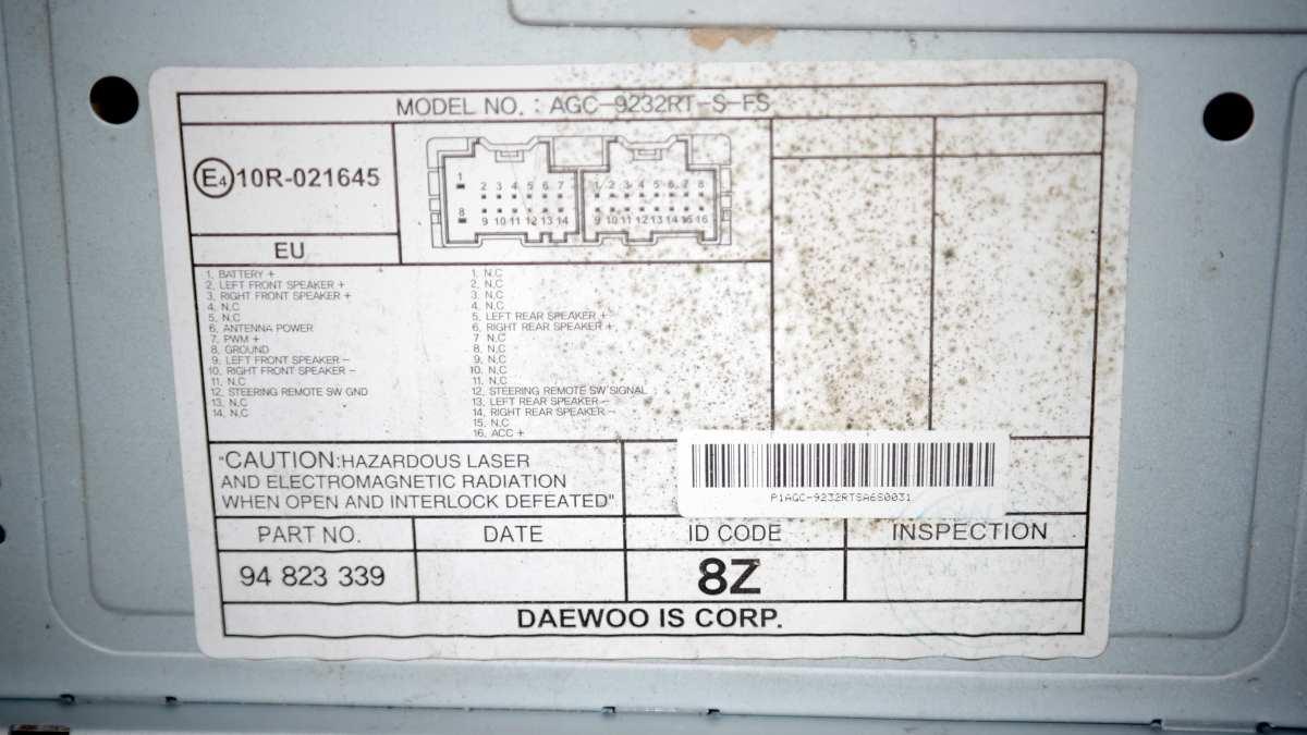 Chevrolet aveo dal 2008 al 2011 autoradio da scodificare